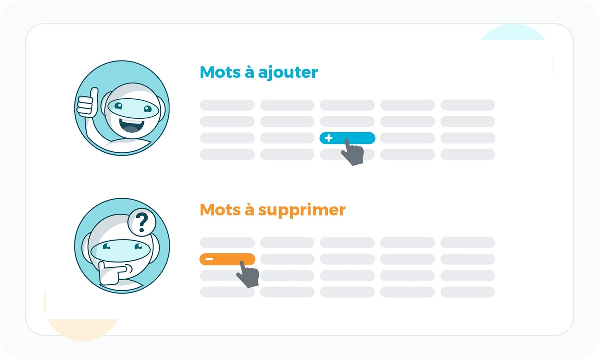 Public 1.fr visual showing terms to add and remove