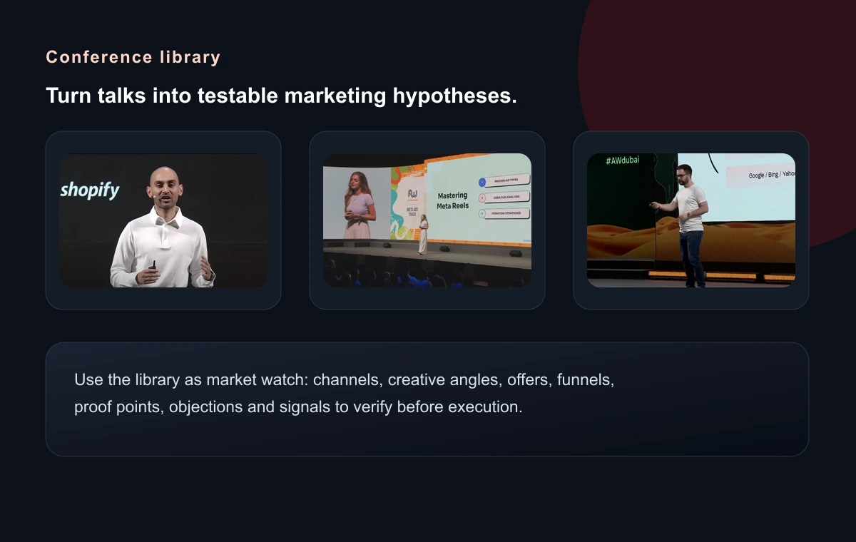 Rankerfox composition with public Affiliate World conference visuals