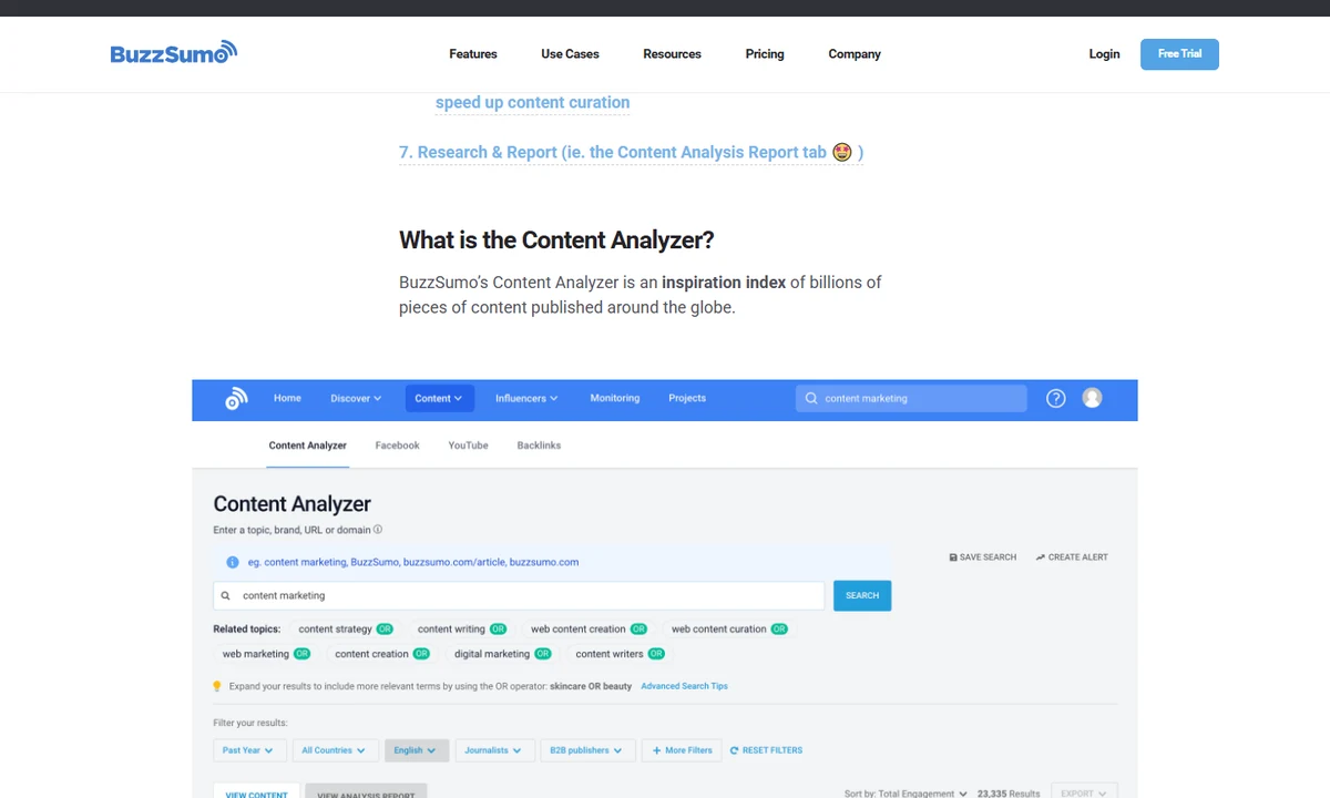 Public preview of BuzzSumo Content Analyzer