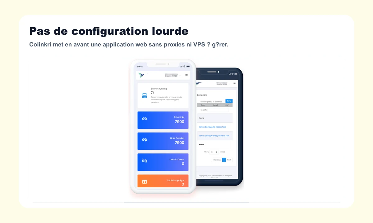 Visuel public Colinkri présentant l'absence de proxies et de VPS à gérer