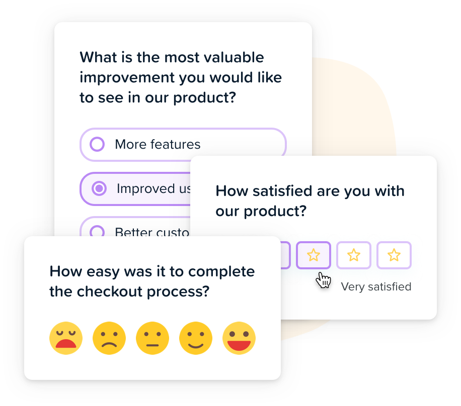 Illustration publique Crazy Egg montrant des questions de feedback