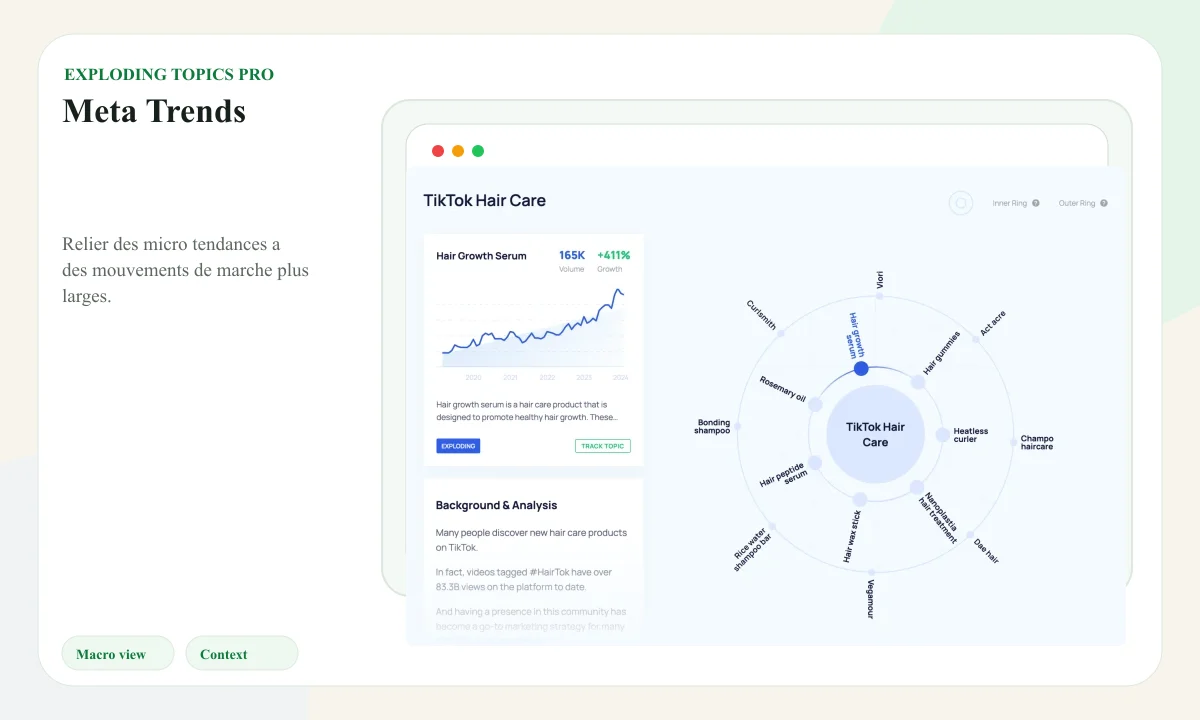 Official public preview of Meta Trends inside Exploding Topics Pro