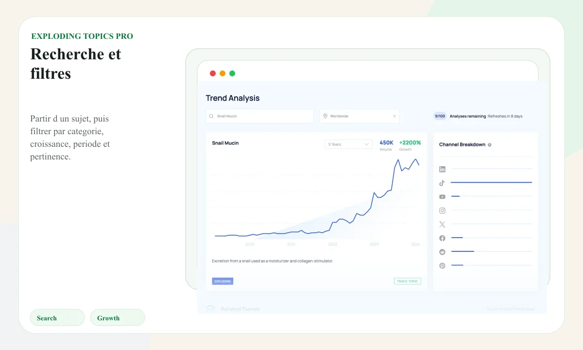 Official public preview of Exploding Topics Pro search and filters