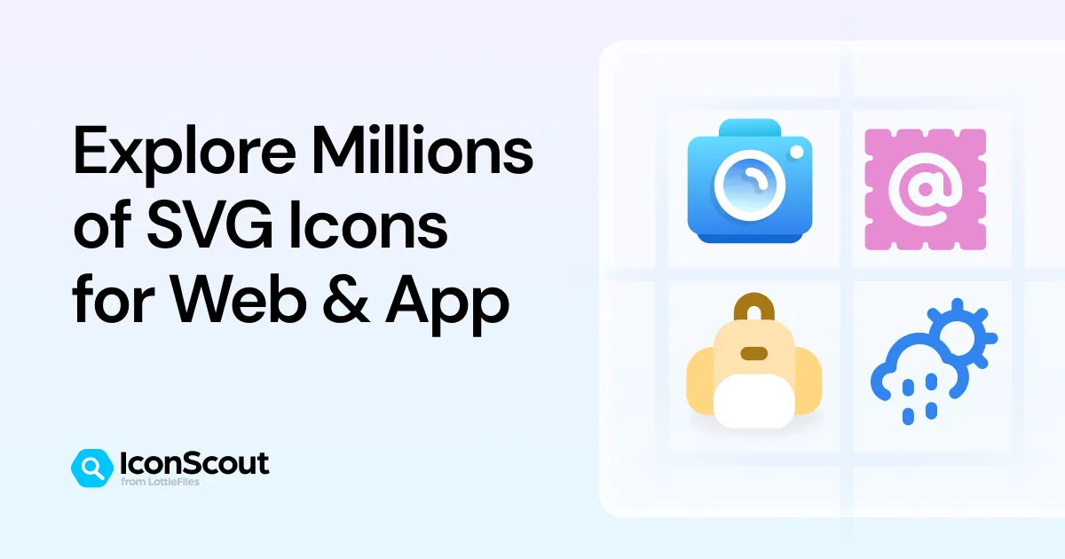 Aperçu public IconScout des icônes SVG pour le web et les applications