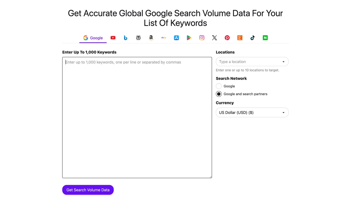 Official KeywordTool.io Bulk Search Volume image