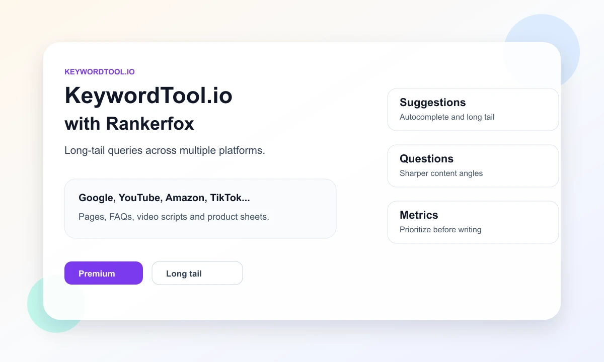 KeywordTool.io with Rankerfox composition