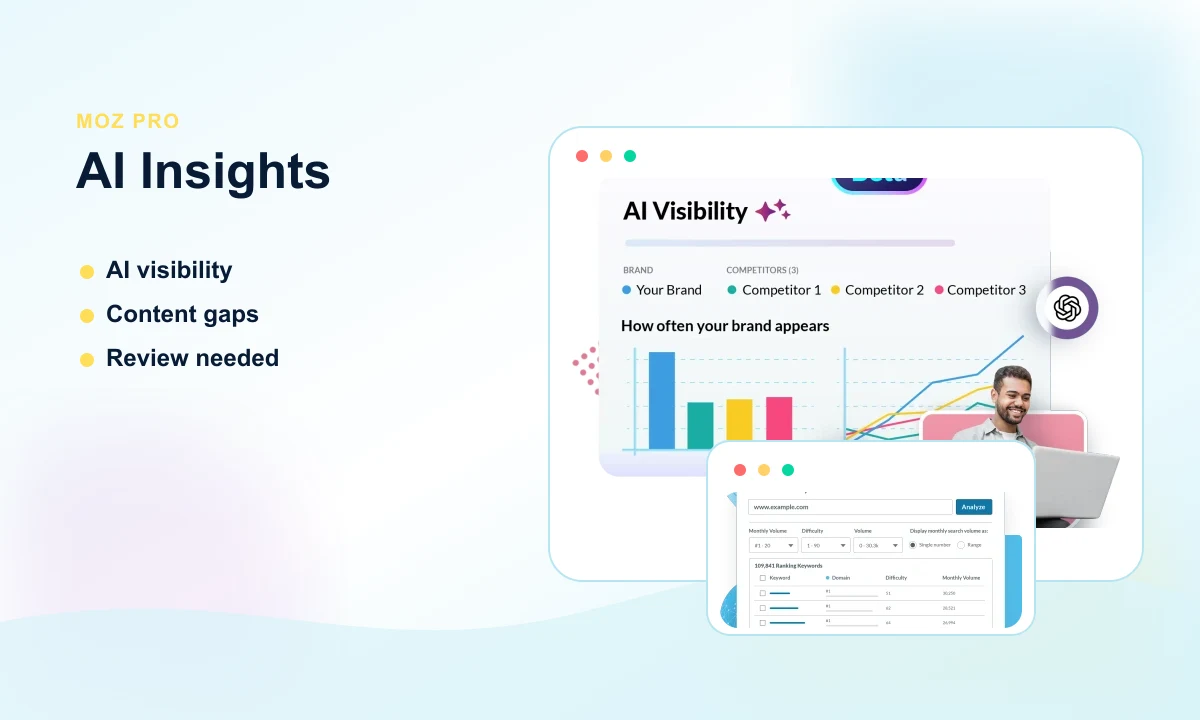 Public Moz AI Visibility and assisted insights preview