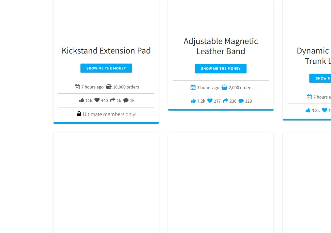 Aperçu public Pexda montrant une interface Auto Hunt avec filtres de commentaires, likes et partages