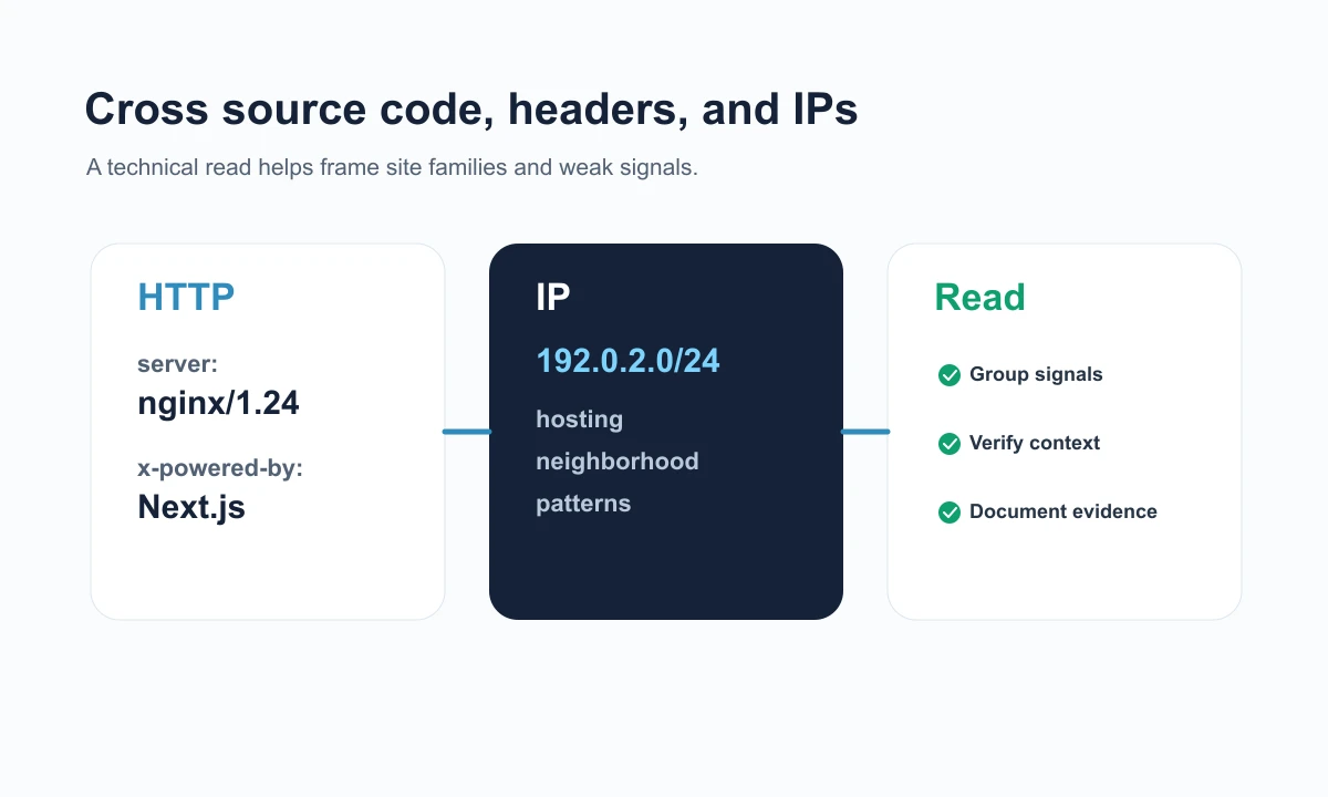 PublicWWW composition around HTTP headers and IP addresses
