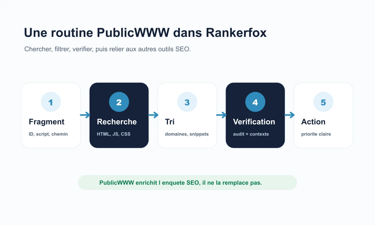 Routine PublicWWW avec Rankerfox