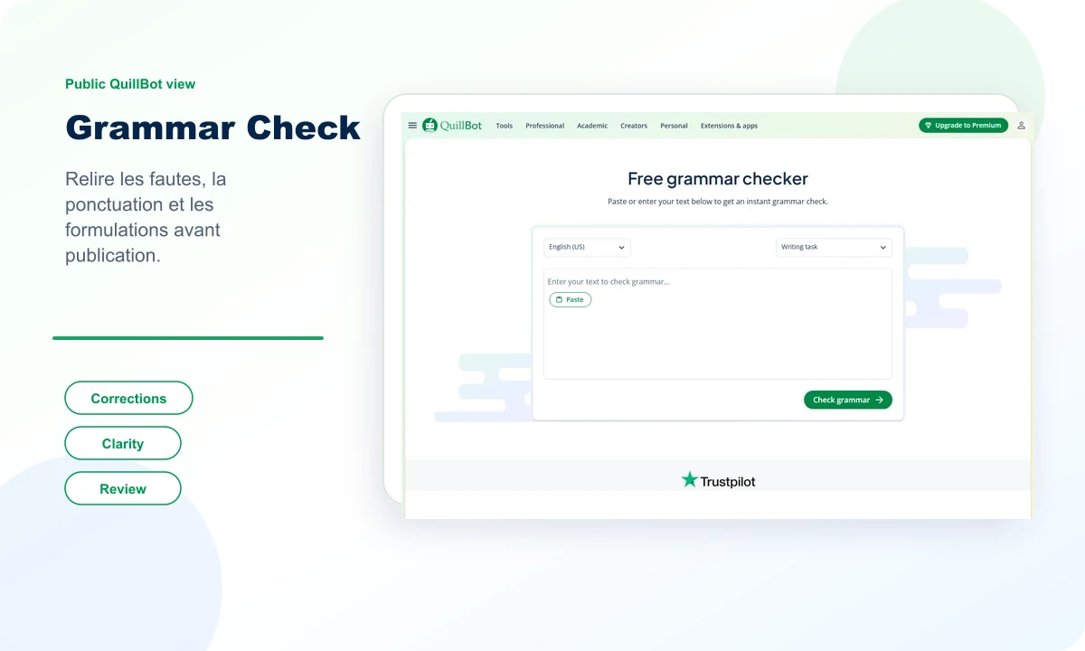 Public preview of the QuillBot grammar checker