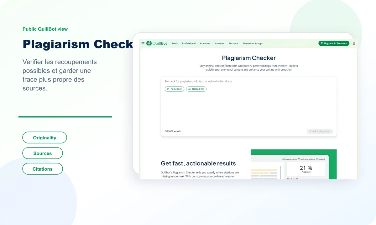 Public preview of the QuillBot Plagiarism Checker