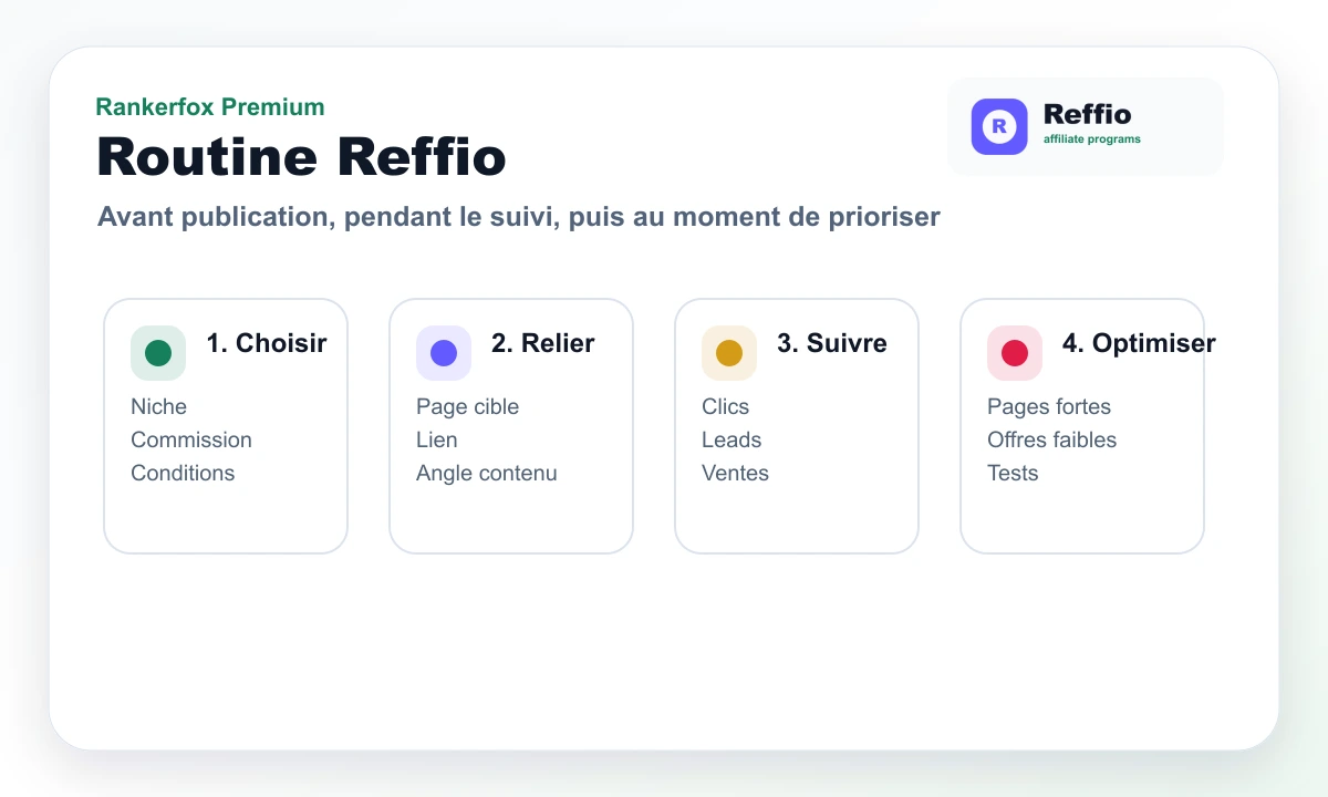 Composition Rankerfox montrant une routine Reffio dans le forfait Premium