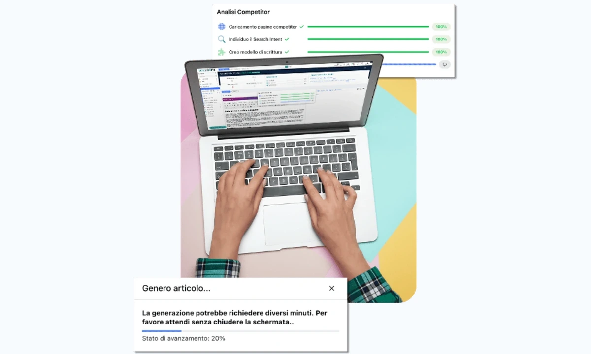 Aperçu public SEOZoom de l'assistant éditorial IA