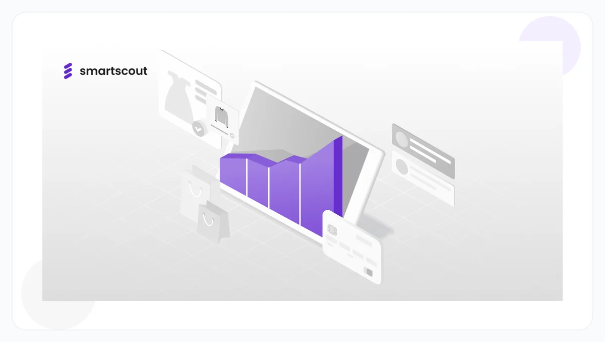Public SmartScout preview showing an Amazon data composition with analysis cards