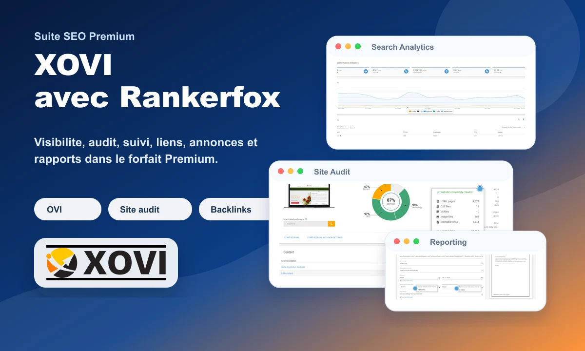 Aperçu XOVI avec Rankerfox
