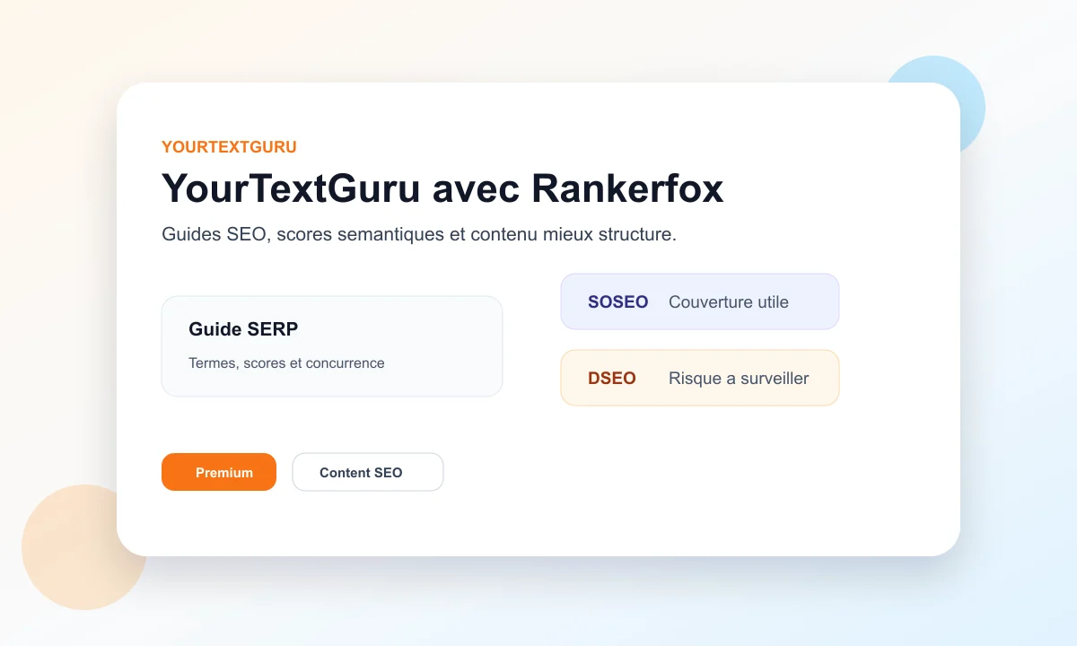 Composition YourTextGuru avec Rankerfox