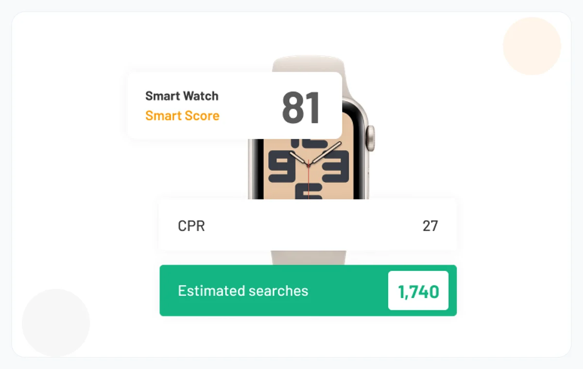Public ZonBase Keywords Tool preview with Smart Score, CPR, and estimated searches